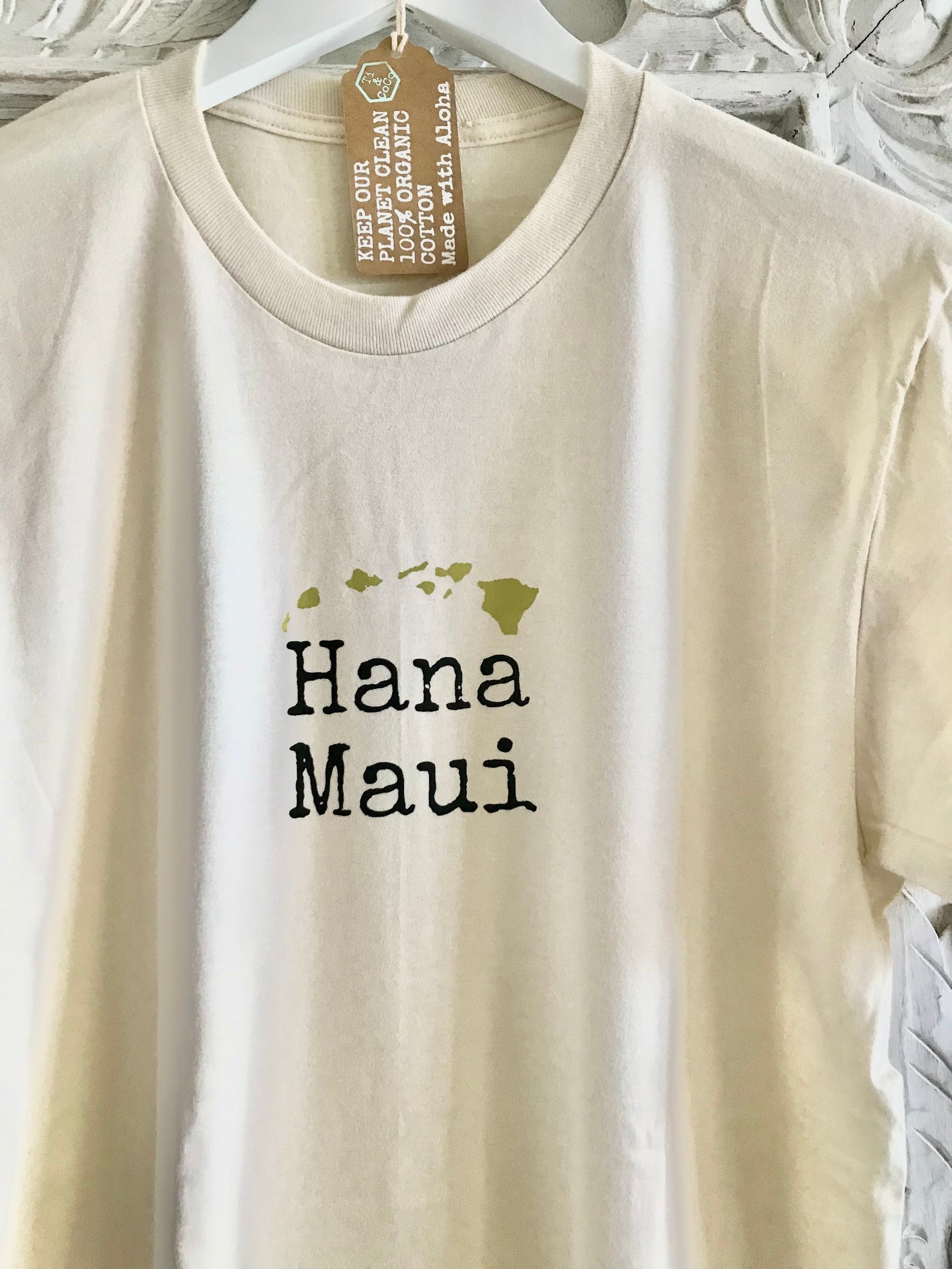 Organic Cotton Hana Maui Island Tee in Natural