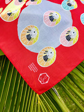 Load image into Gallery viewer, OPIHI SHELL Organic Cotton Baby Bandana in RED
