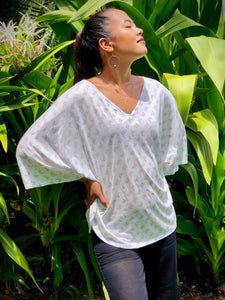 moa flow sleeve top, women's top, women's clothing, women's attire, women's aloha, aloha shirt, hawaiian style, hawaii made clothing, maui, hawaii, aloha shirt, 