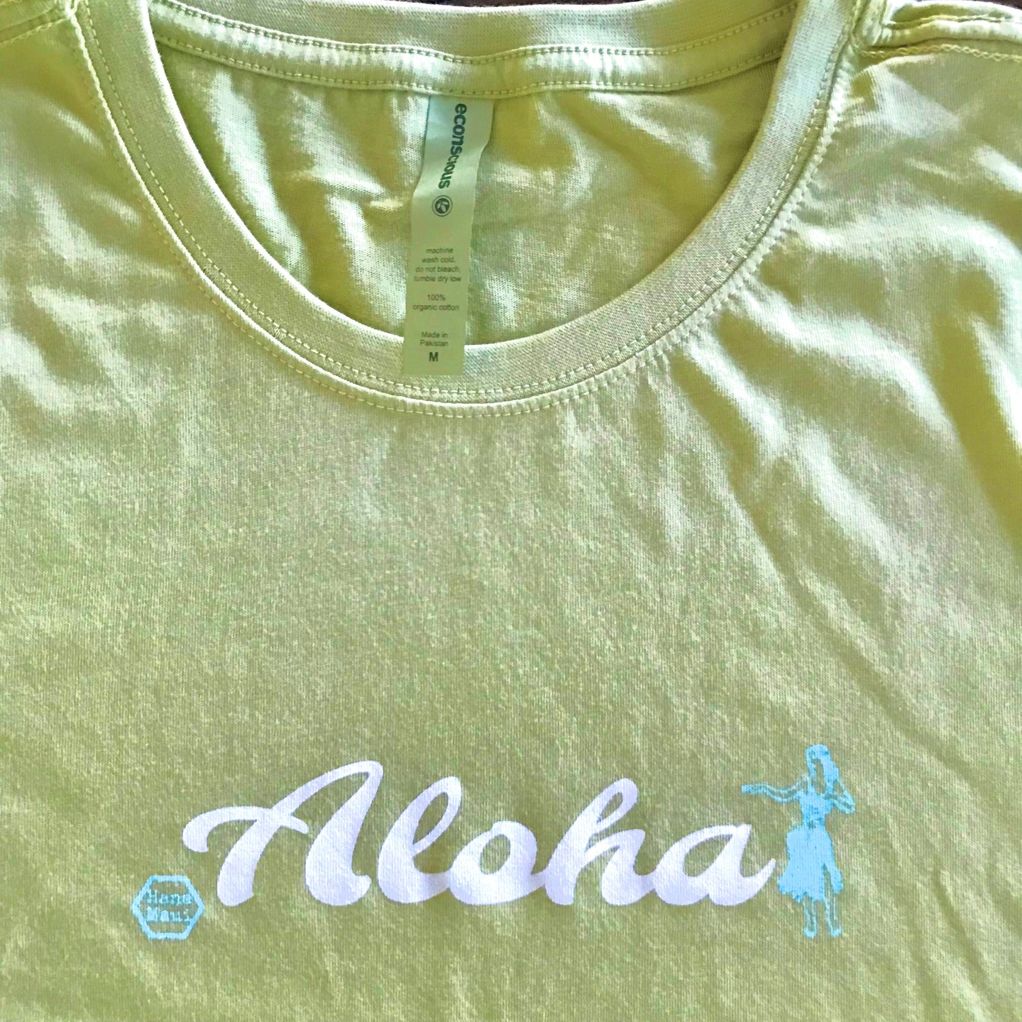 Hula Aloha Girl's Tee in Light Olive