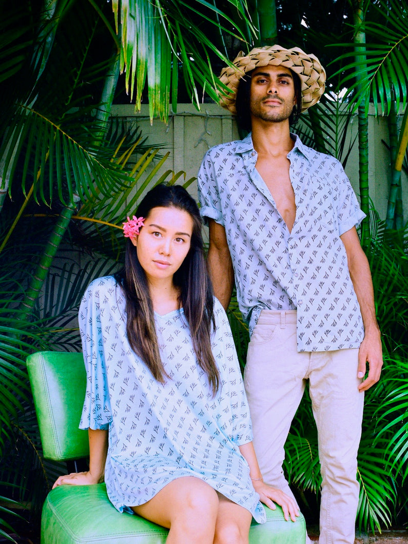 Lenzing Tencel, Tencel dress, Women's, Women, Dress, summer dress, Women's dress, Hawaiian fashion, fashion, sustainable fashion, eco conscious fashion, eco conscious dress, moa, Maui, Hawaii, Aloha attire, aloha fashion, blue dress, blue summer dress, beach fashion, beach dress, party dress, sustainable fashion, eco fashion